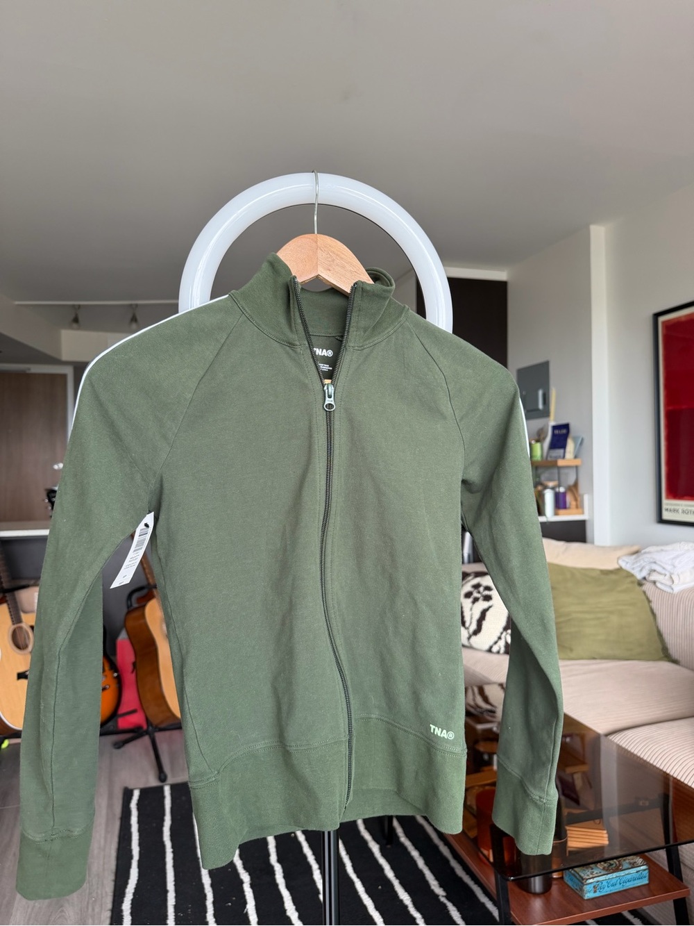 TNA Olive Green Full-Zip Hoodie